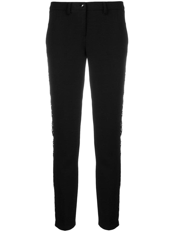 Philipp Plein Side Lace Detail Trousers - Black