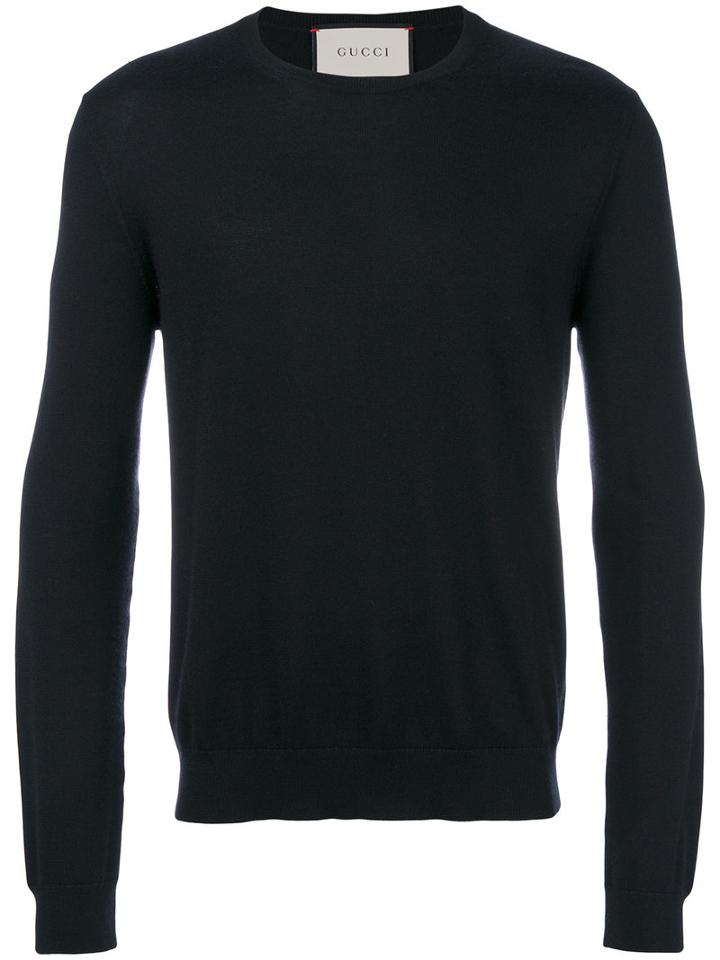 Gucci - Round Neck Jumper - Men - Wool - L, Black, Wool