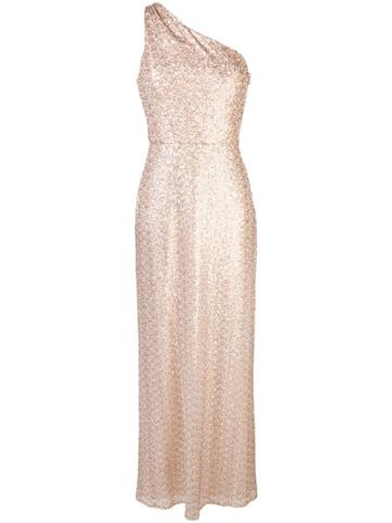 Amsale One-shoulder Gown - Gold