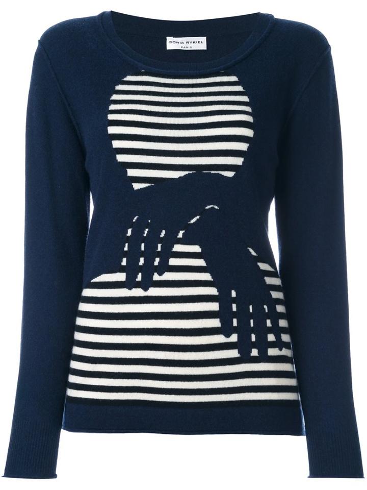 Sonia Rykiel Striped Jumper, Women's, Size: Small, Blue, Cashmere