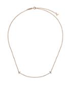 Tiffany & Co 18kt Rose Gold Tiffany T Smile Diamond Pendant Necklace -