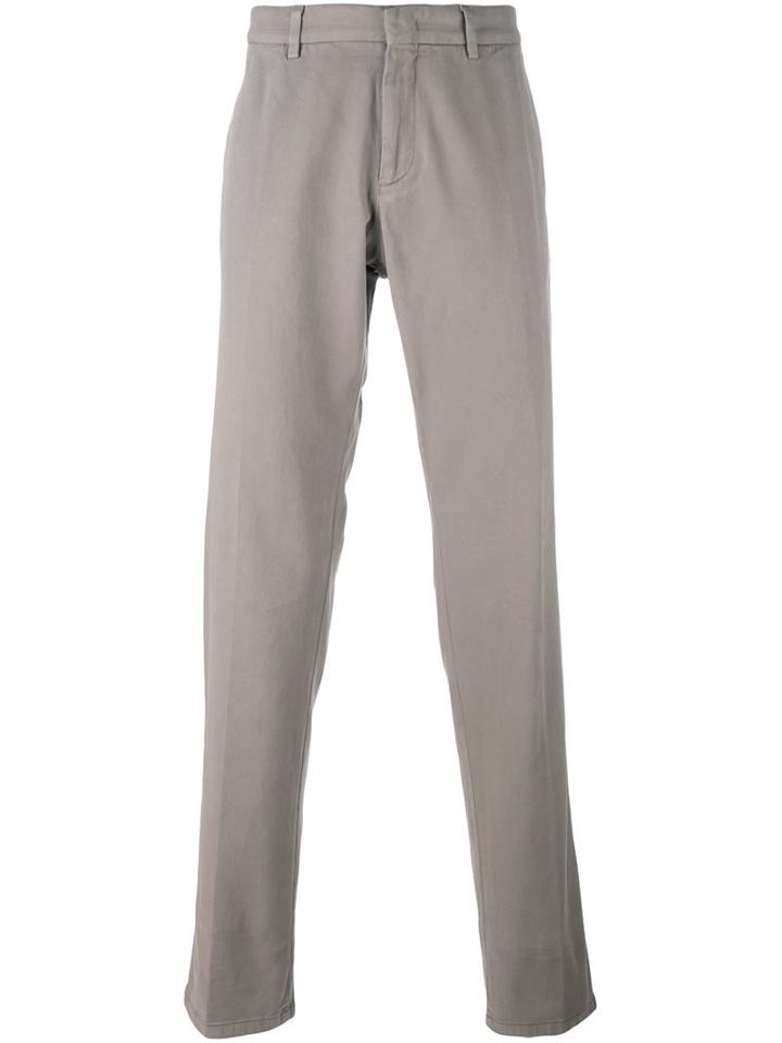 Z Zegna Classic Chinos, Men's, Size: 50, Nude/neutrals, Cotton/spandex/elastane
