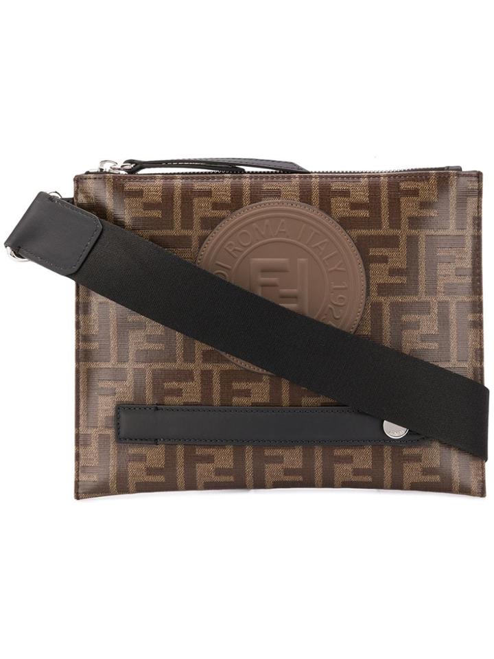 Fendi Ff Messenger Bag - Brown