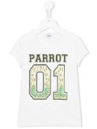 Parrot Kids Logo Print T-shirt, Girl's, Size: 8 Yrs, White