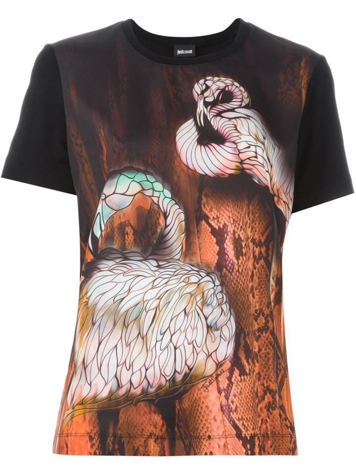 Just Cavalli Flamingo Print T-shirt