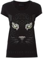 Philipp Plein 'kitten Eyes' T-shirt, Women's, Size: Xs, Black, Cotton/spandex/elastane