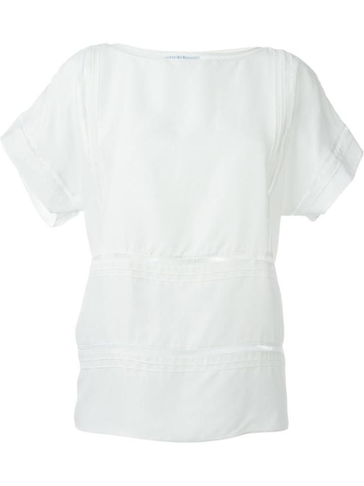 Mih Jeans Ladder Embroidery Top