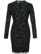 Needle & Thread Fitted Embellished Dress - Black
