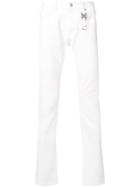 1017 Alyx 9sm Slim-fit Jeans With Keyring Detail - White
