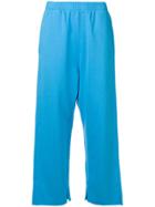 Mm6 Maison Margiela Elasticated Jersey Trousers - Blue
