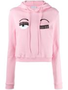 Chiara Ferragni Logo Embroidered Hoodie - Pink