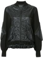 Hysteric Glamour Adios Frill Trim Bomber Jacket - Black