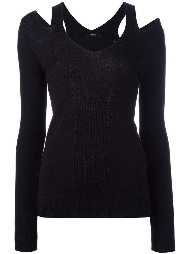 Diesel V-neck Jumper, Women's, Size: Xs, Black, Wool/acrylic/polyester/nylon