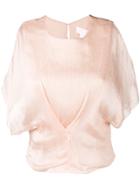 Genny Cut-out Detail Blouse - Nude & Neutrals