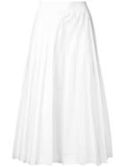 Muveil Pleated Cropped Trousers, Women's, Size: 38, White, Polyester