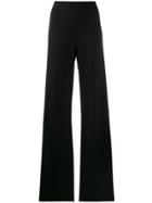 Semicouture Wide-leg Flared Trousers - Black