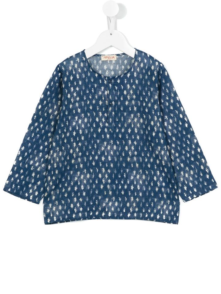 Amelia Milano Printed Henley T-shirt, Boy's, Size: 10 Yrs, Blue
