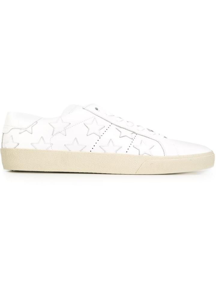 Saint Laurent Court Classic Sneakers, Men's, Size: 44, White, Calf Leather/rubber