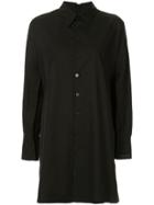 Yohji Yamamoto Long Button-up Shirt - Black