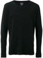 Majestic Filatures - French Terry Sweater - Men - Cotton/modal - L, Black, Cotton/modal