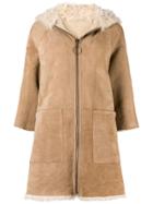 Mih Jeans Osten Reversible Shearling Coat - Nude & Neutrals