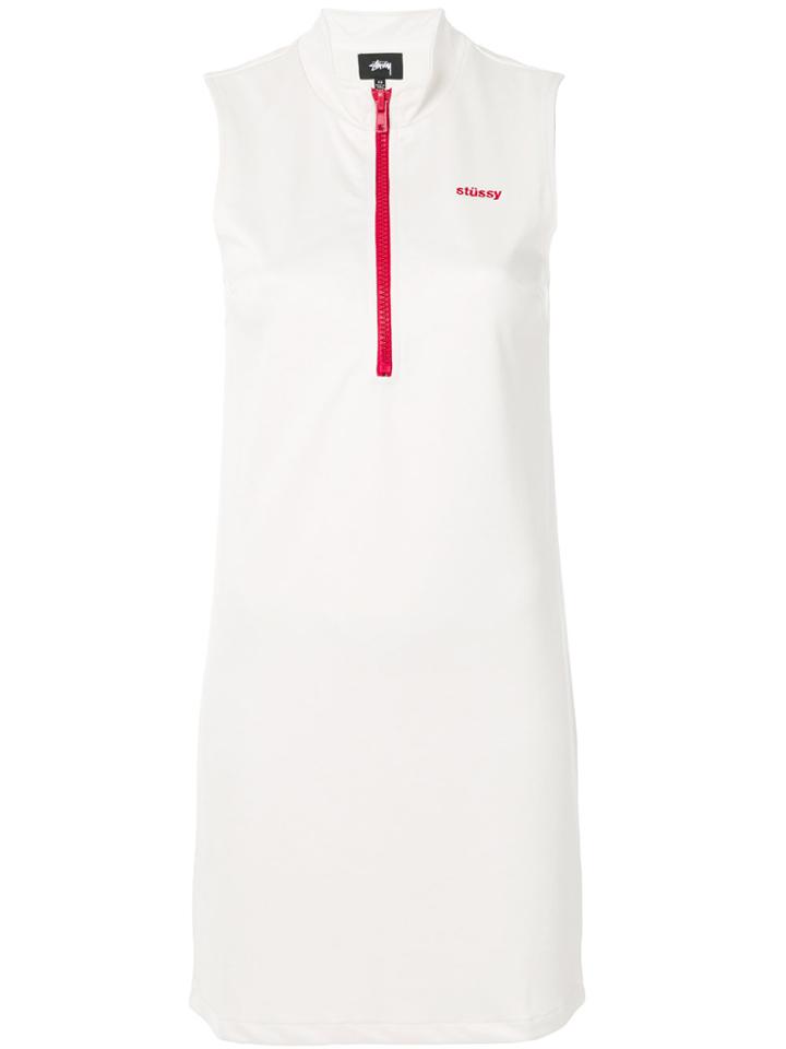 Stussy Zip Front Tank Mini Dress - Nude & Neutrals