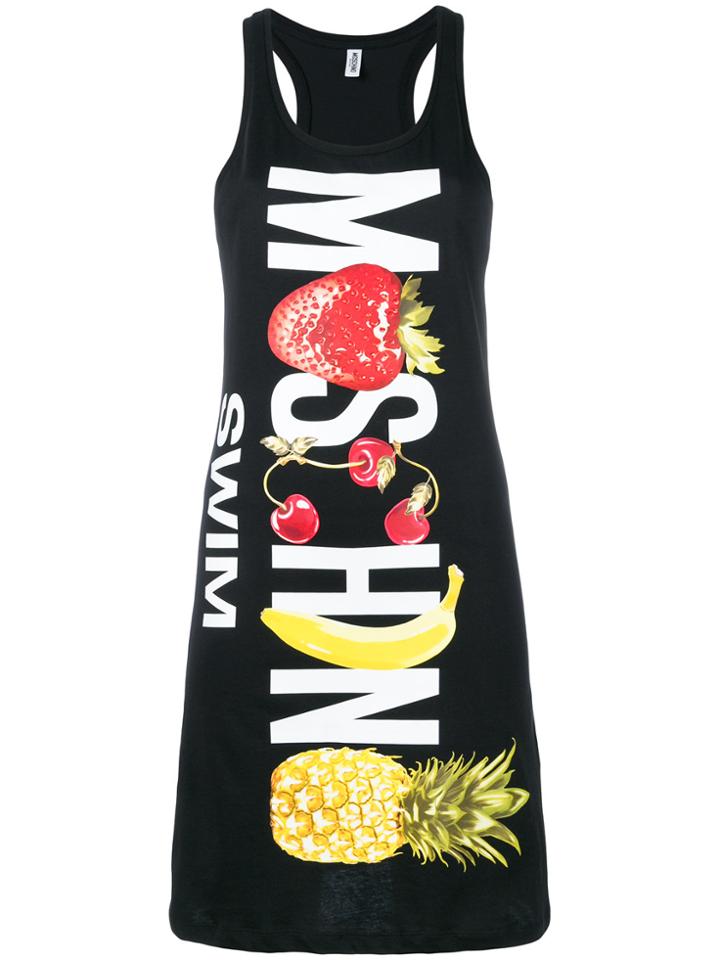 Moschino Fruit Print Beach Dress - Black