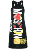 Moschino Fruit Print Beach Dress - Black