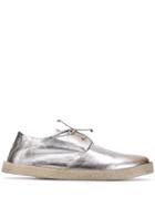 Marsèll Metallic Lace-up Sneakers - Silver