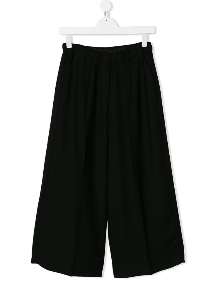 Fendi Kids Teen High-rise Culottes - Black