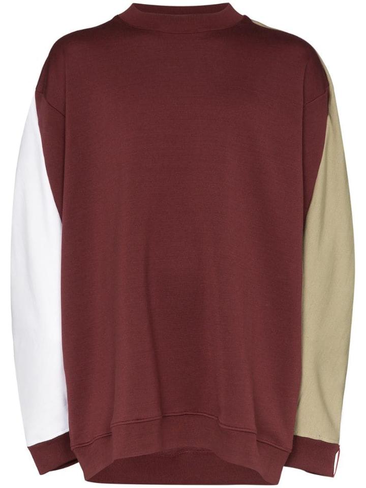 Y/project Winged Stripe Sweatshirt - Red