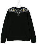 Marcelo Burlon County Of Milan Kids Teen Eyes Print Sweatshirt - Black