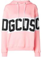 Gcds Logo Stripe Hoodie - Pink