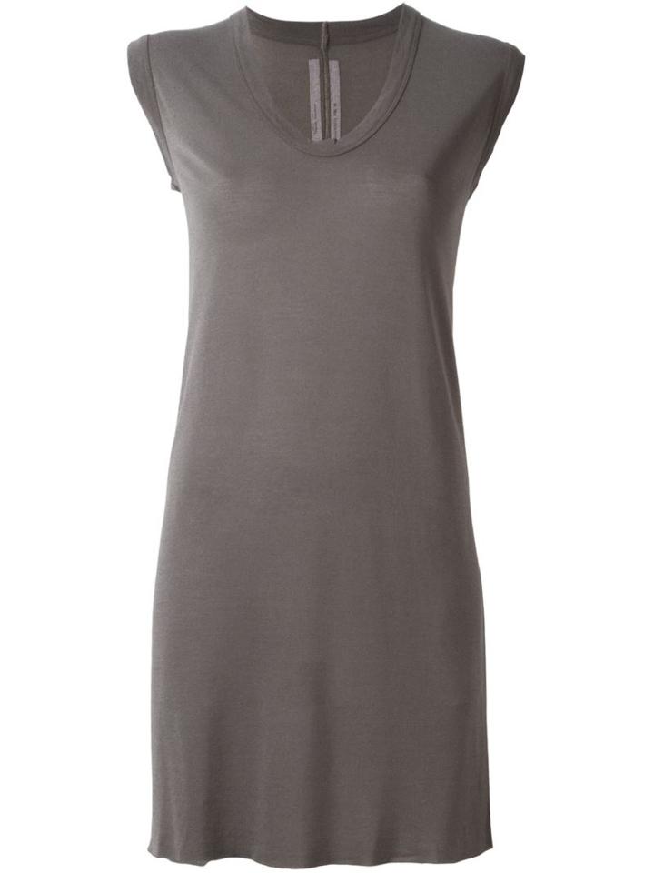 Rick Owens Scoop Neck T-shirt, Women's, Size: 42, Grey, Viscose/silk