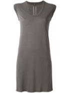 Rick Owens Scoop Neck T-shirt, Women's, Size: 42, Grey, Viscose/silk