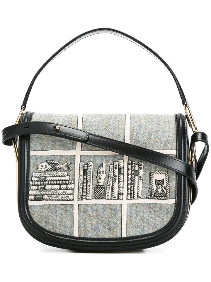 Olympia Le-tan Printed Hobo Crossbody Bag, Women's, Grey