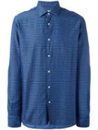 Xacus Printed Shirt, Men's, Size: 45, Blue, Cotton