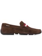 Bally Contrast Stripe Loafers - Brown