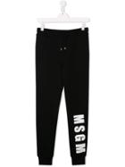 Msgm Kids Logo Sweatpants - Black