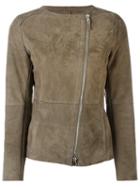 Eleventy Zipped Leather Jacket, Women's, Size: 44, Brown, Sheep Skin/shearling