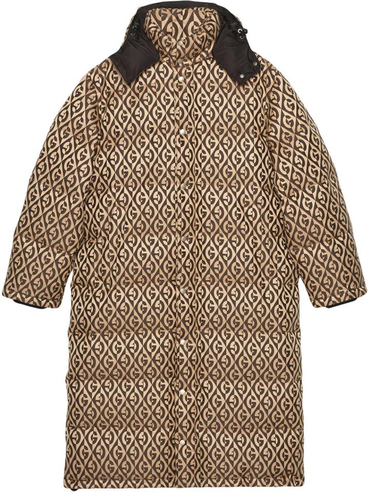 Gucci Graphic Print Padded Jacket - Brown