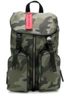 Neil Barrett Camouflage Print Backpack - Green