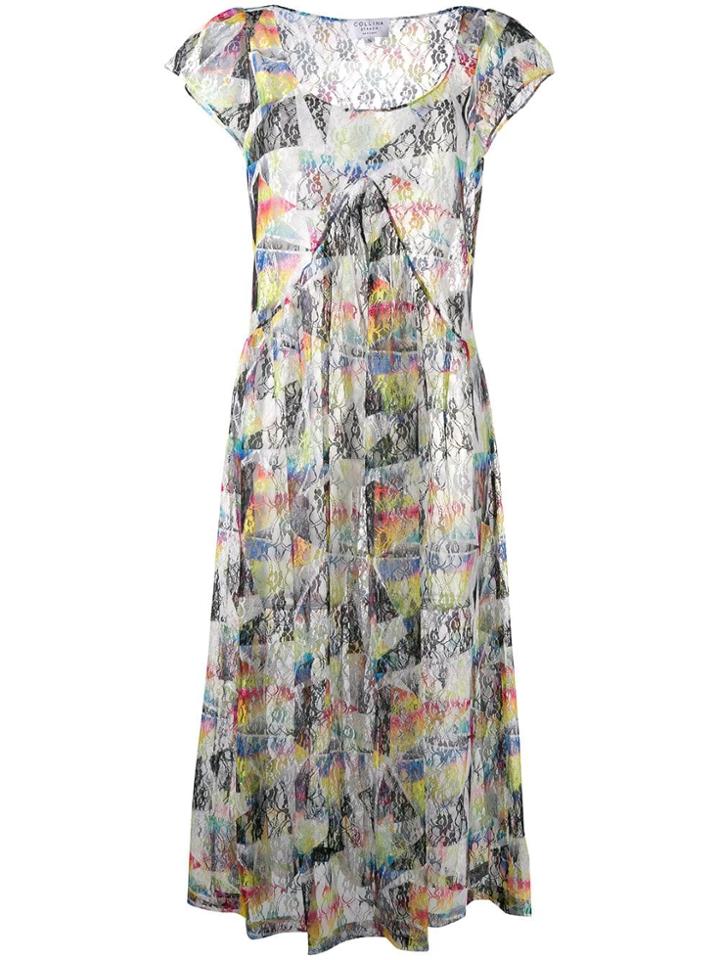 Collina Strada Rainbow Lace Dress - Black