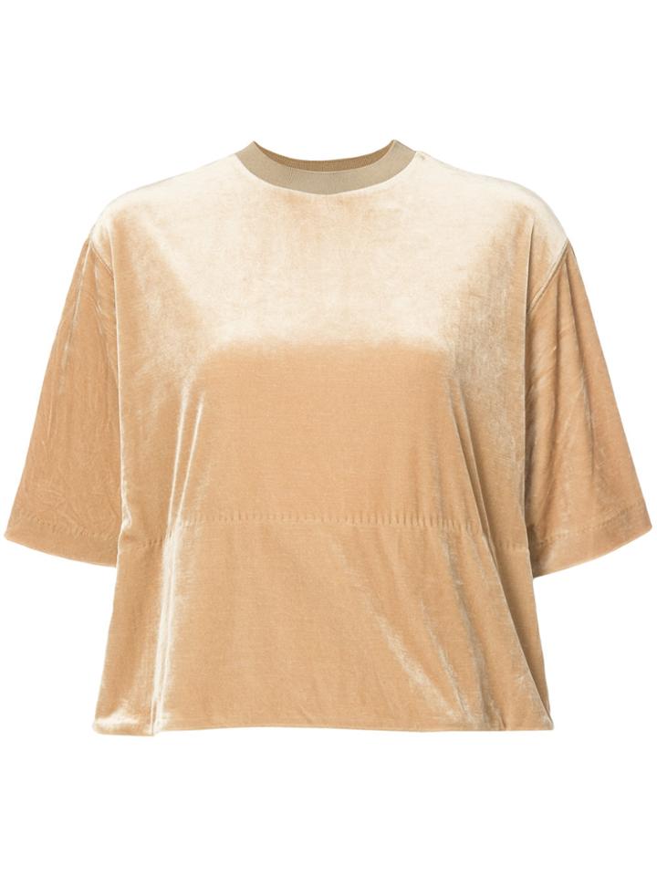 Toga Velvet T-shirt - Nude & Neutrals
