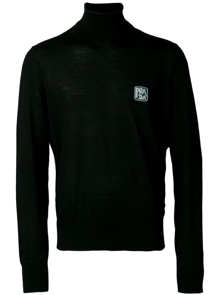 Prada Logo Polo Neck - Black