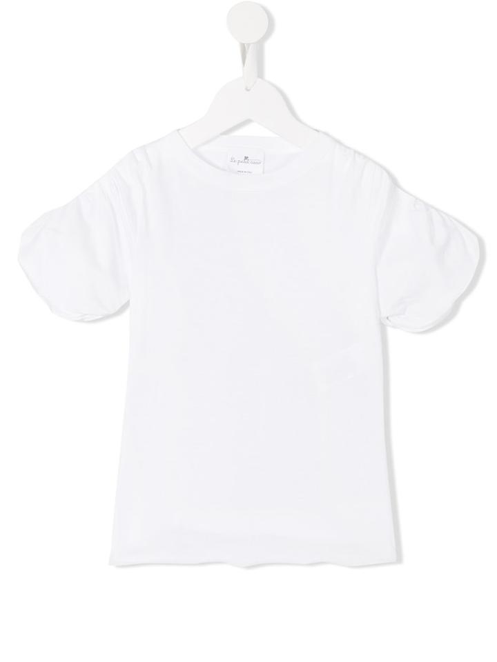 Le Petit Coco Ruched Sleeve T-shirt, Girl's, Size: 12 Yrs, White