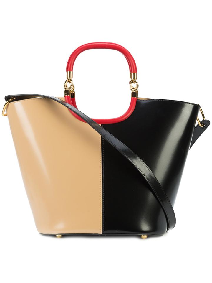Marni Dual Toned Tote Bag - Black