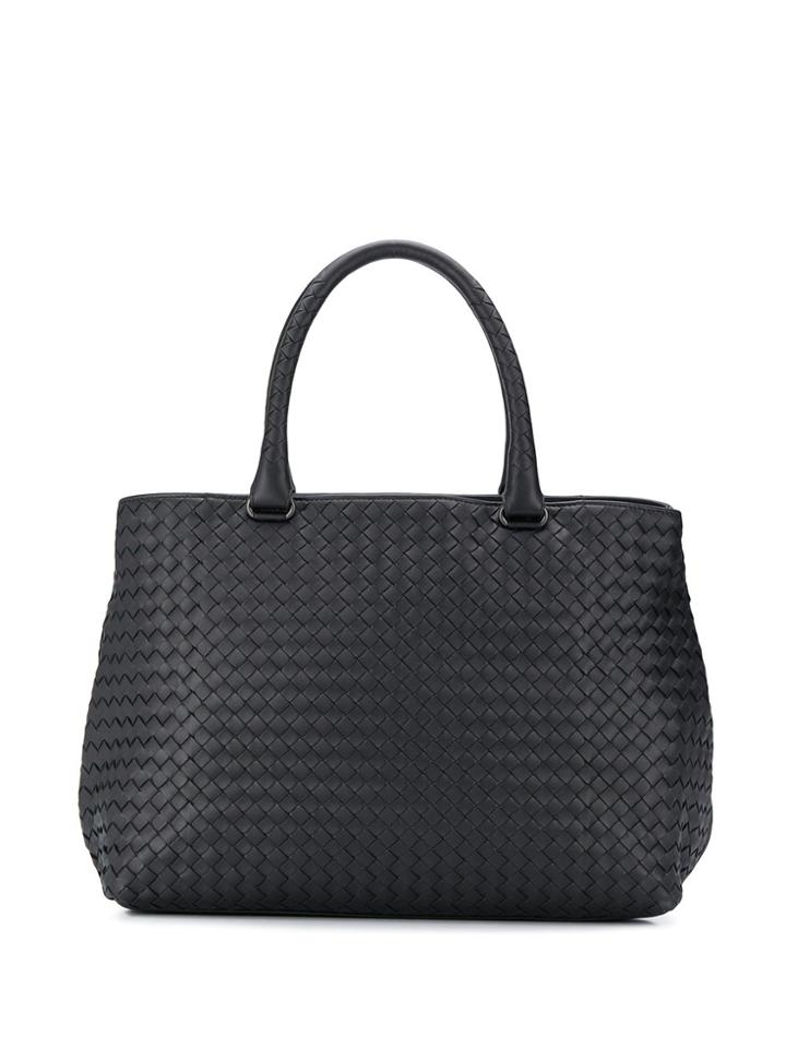 Bottega Veneta Woven-effect Tote Bag - Black