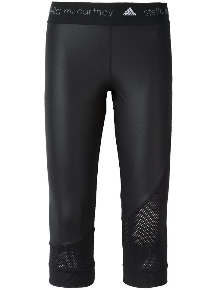 Adidas By Stella Mccartney Three-quarter Length Mesh Leggings, Women's, Size: Medium, Black