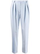 Styland Tapered High Waisted Trousers - Blue